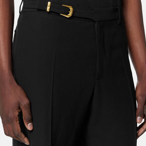 Versace Wool Blend Black Pant Sz 36 - Picture 3 of 4